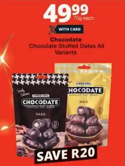 Checkers Chocodate Chocolate Stuffed Dates All Variants offer