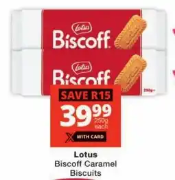 Checkers Lotus Biscoff Caramel Biscuits offer