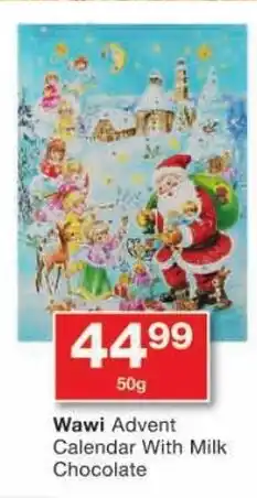 Checkers Wawi Advent Calendar With Milk Chocolate offer