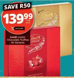 Checkers Lindt Lindor Chocolate Truffles All Variants offer