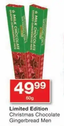 Checkers Limited Edition Christmas Chocolate Gingerbread Men offer