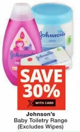 Checkers Johnson's Baby Toiletry Range offer