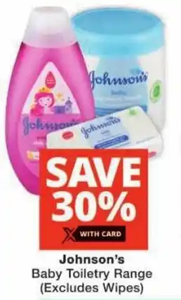 Checkers Johnson's Baby Toiletry Range offer