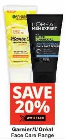 Checkers Garnier/ L'Oréal Face Care Range offer