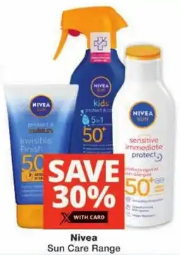 Checkers Nivea Sun Care Range offer