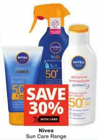 Checkers Nivea Sun Care Range offer