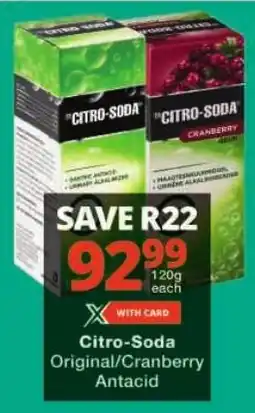 Checkers Citro-Soda Original/ Cranberry Antacid offer