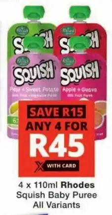 Checkers Rhodes Squish Baby Puree All Variants offer
