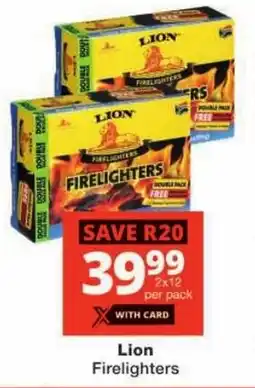 Checkers Lion Firelighters offer