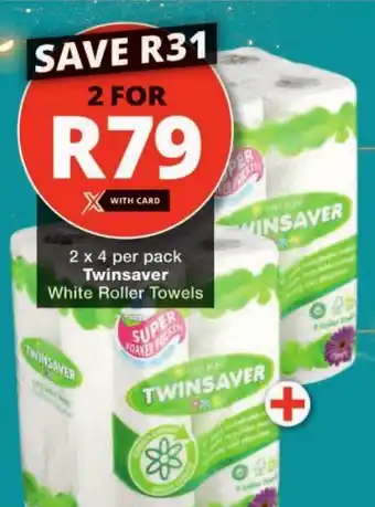 Checkers Twinsaver White Roller Towels offer