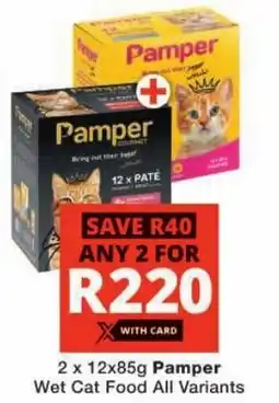 Checkers Pamper Wet Cat Food All Variants offer