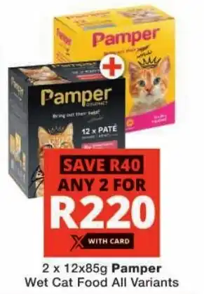 Checkers Pamper Wet Cat Food All Variants offer
