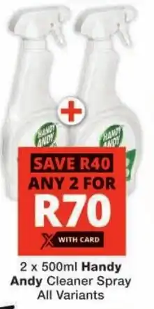 Checkers Handy Andy Cleaner Spray All Variants offer
