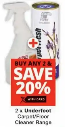 Checkers Underfoot Carpet/ Floor Cleaner Range offer