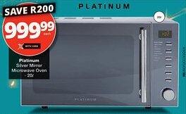 Checkers Platinum Silver Mirror Microwave Oven offer