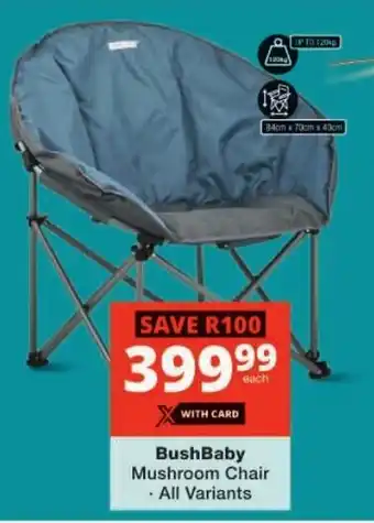 Checkers BushBaby Mushroom Chair offer