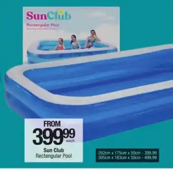 Checkers Sun Club Rectangular Pool offer