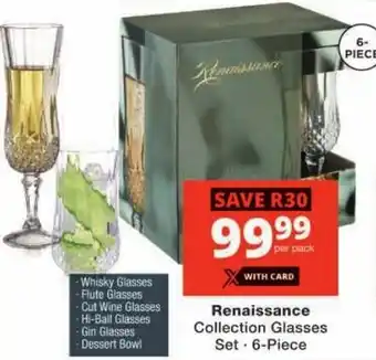 Checkers Renaissance Collection Glasses Set offer