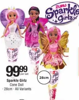 Checkers Sparkle Girlz Cone Doll offer