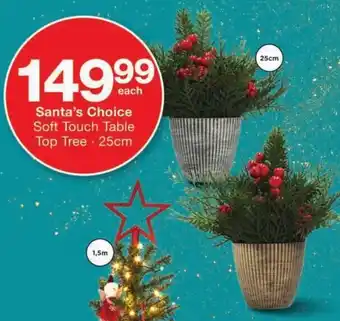 Checkers Santa's Choice Soft Touch Table Top Tree offer
