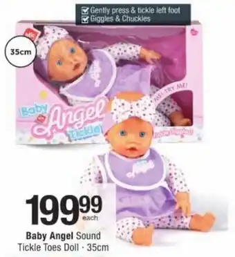 Checkers Baby Angel Sound Tickle Toes Doll offer