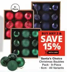 Checkers Santa's Choice Christmas Baubles Pack offer