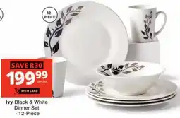Checkers Ivy Black & White Dinner Set offer