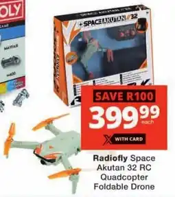 Checkers Radiofly Space Akutan 32 RC Quadcopter Foldable Drone offer