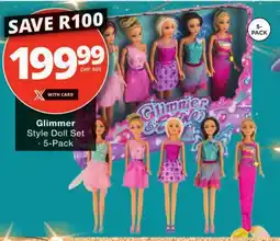 Checkers Glimmer Style Doll Set offer