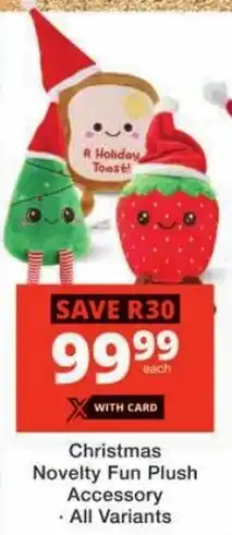 Checkers Christmas Novelty Fun Plush Accessory offer