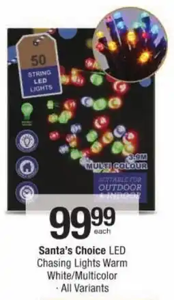 Checkers Santa's Choice LED Chasing Lights Warm White/ Multicolor All Variants offer