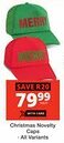 Checkers Christmas Novelty Caps offer