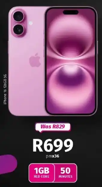 Vodacom iPhone 16 128GB 5G offer