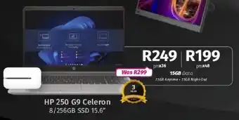 Vodacom HP 250 G9 Celeron offer