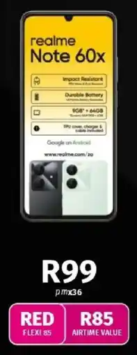 Vodacom Realme Note 60x offer