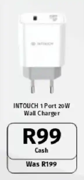 Vodacom INTOUCH 1 Port 20 W Wall Charger offer