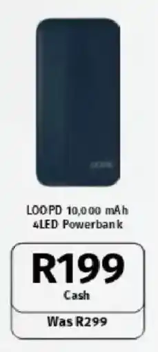 Vodacom LOOPD 10,000 mAh 4LED Powerbank offer