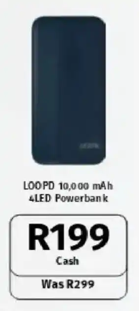 Vodacom LOOPD 10,000 mAh 4LED Powerbank offer