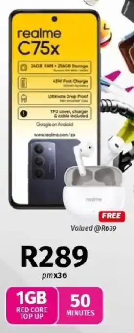 Vodacom Realme C75x offer