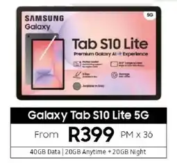 Vodacom SAMSUNG Galaxy Tab S10 Lite offer