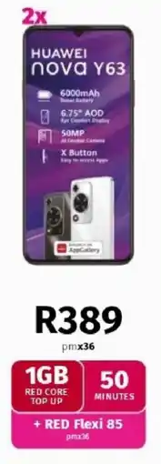 Vodacom HUAWEI Nova Y63 offer
