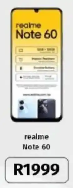 Vodacom Realme Note 60 offer