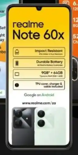 Vodacom Realme Note 60x offer