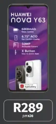 Vodacom HUAWEI Nova Y63 offer