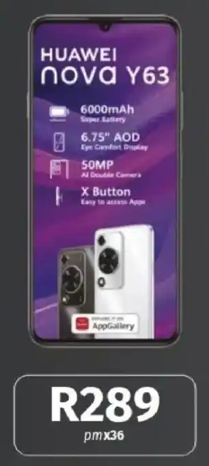 Vodacom HUAWEI Nova Y63 offer