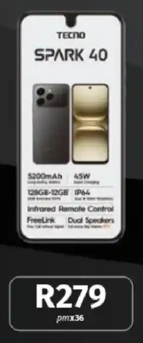 Vodacom TECNO Spark 40 offer