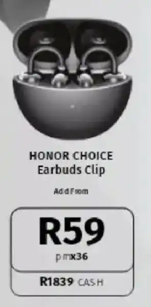 Vodacom HONOR CHOICE Earbuds Clip offer