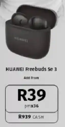 Vodacom HUAWEI Freebuds Se 3 offer