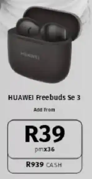 Vodacom HUAWEI Freebuds Se 3 offer