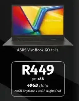 Vodacom ASUS VivoBook GO 15 i3 offer